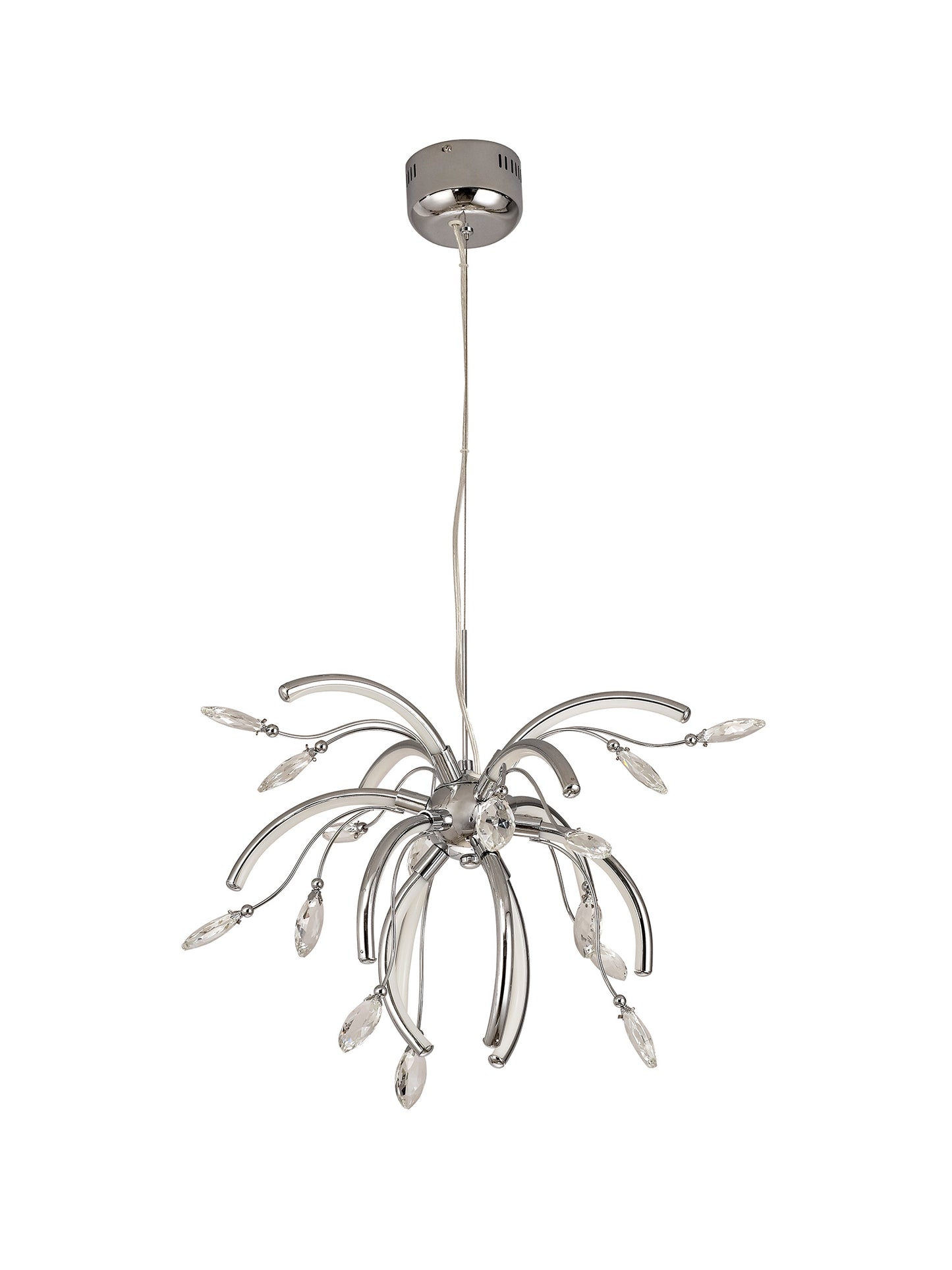 Bailey LED Chrome & Crystal Pendant