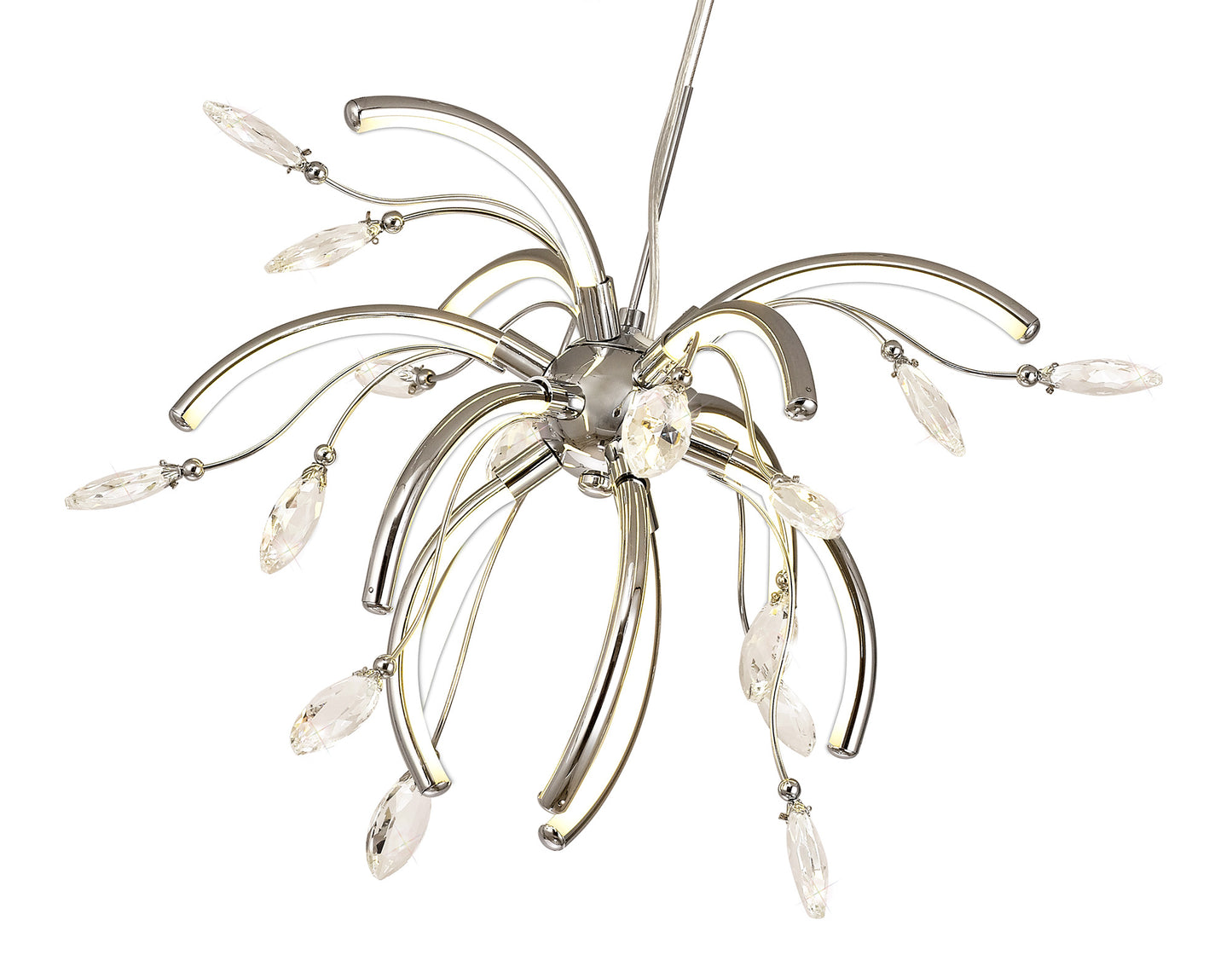 Bailey LED Chrome & Crystal Pendant