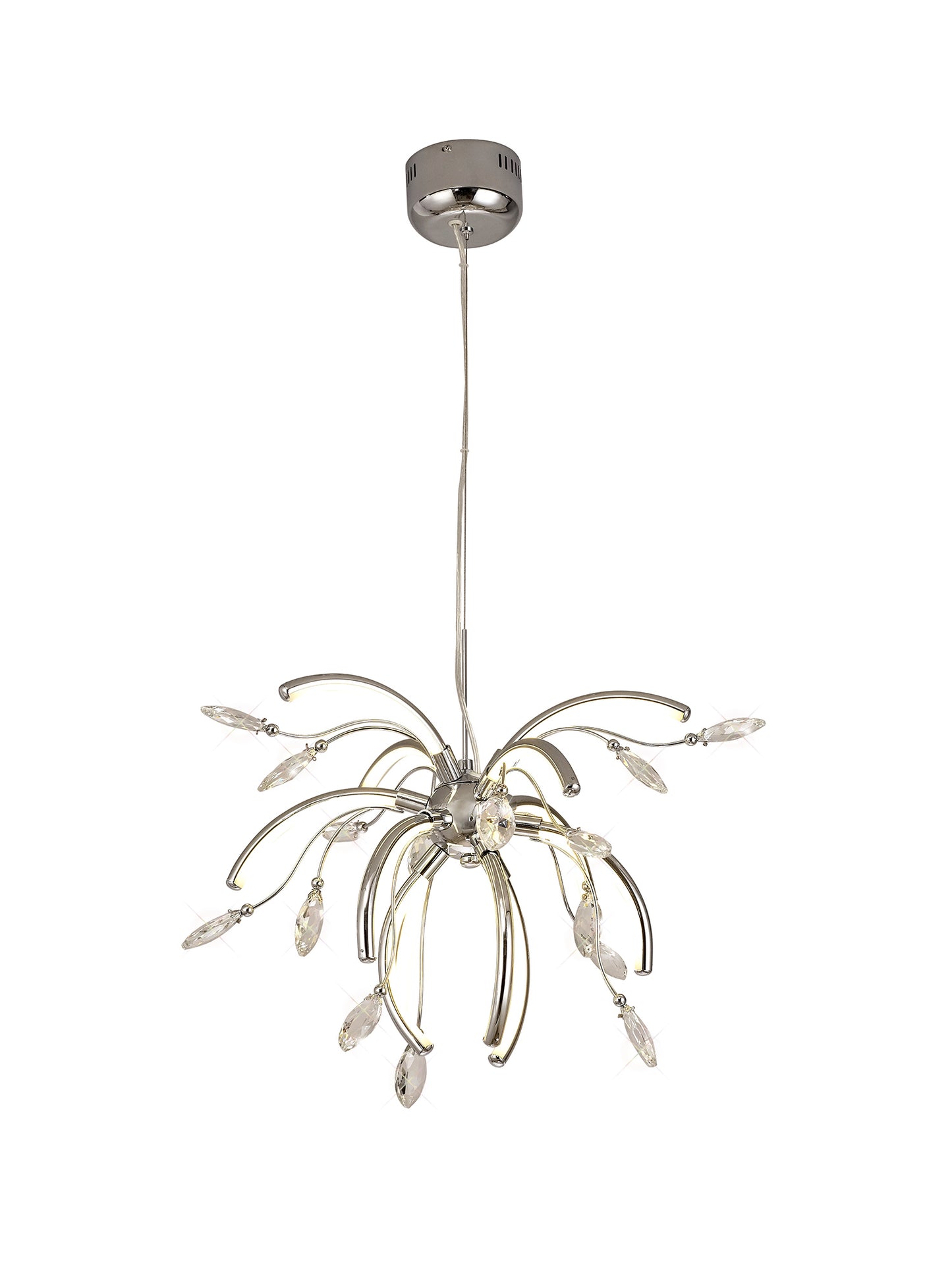 Bailey LED Chrome & Crystal Pendant