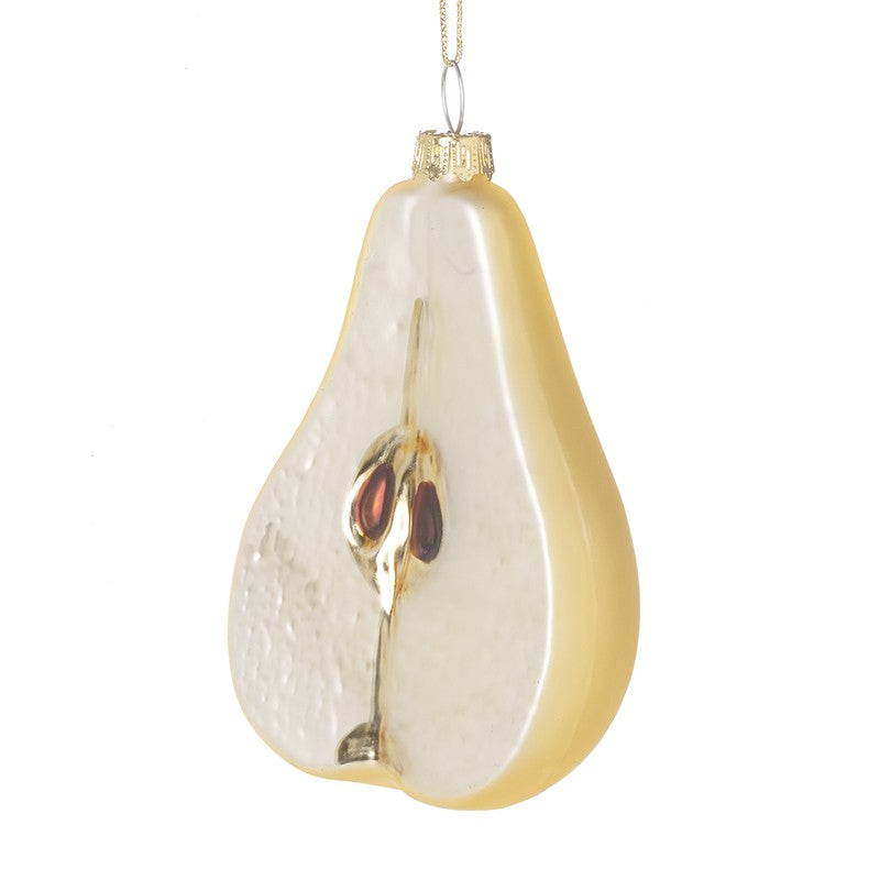 Glass Half Pear Bauble