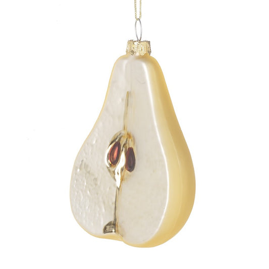 Glass Half Pear Bauble