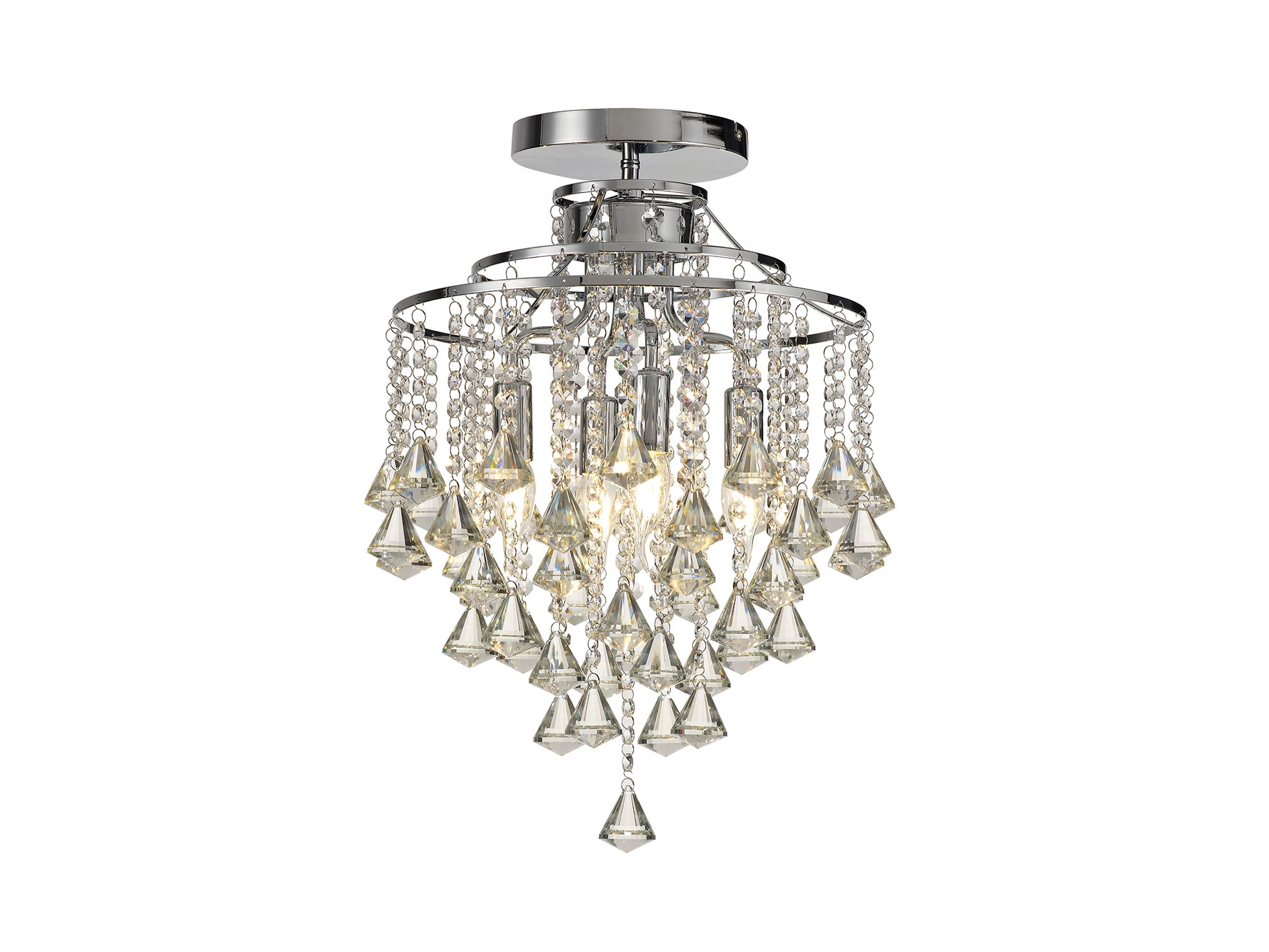 Liberty 4 Light Crystal Semi-Flush