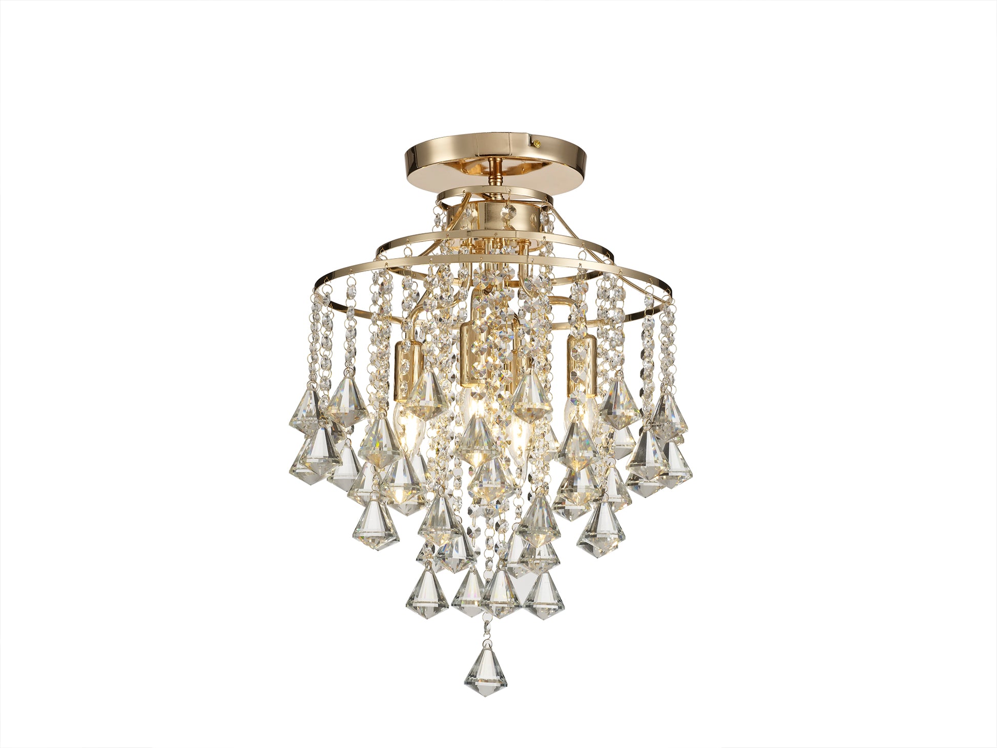 Liberty 4 Light Crystal Semi-Flush