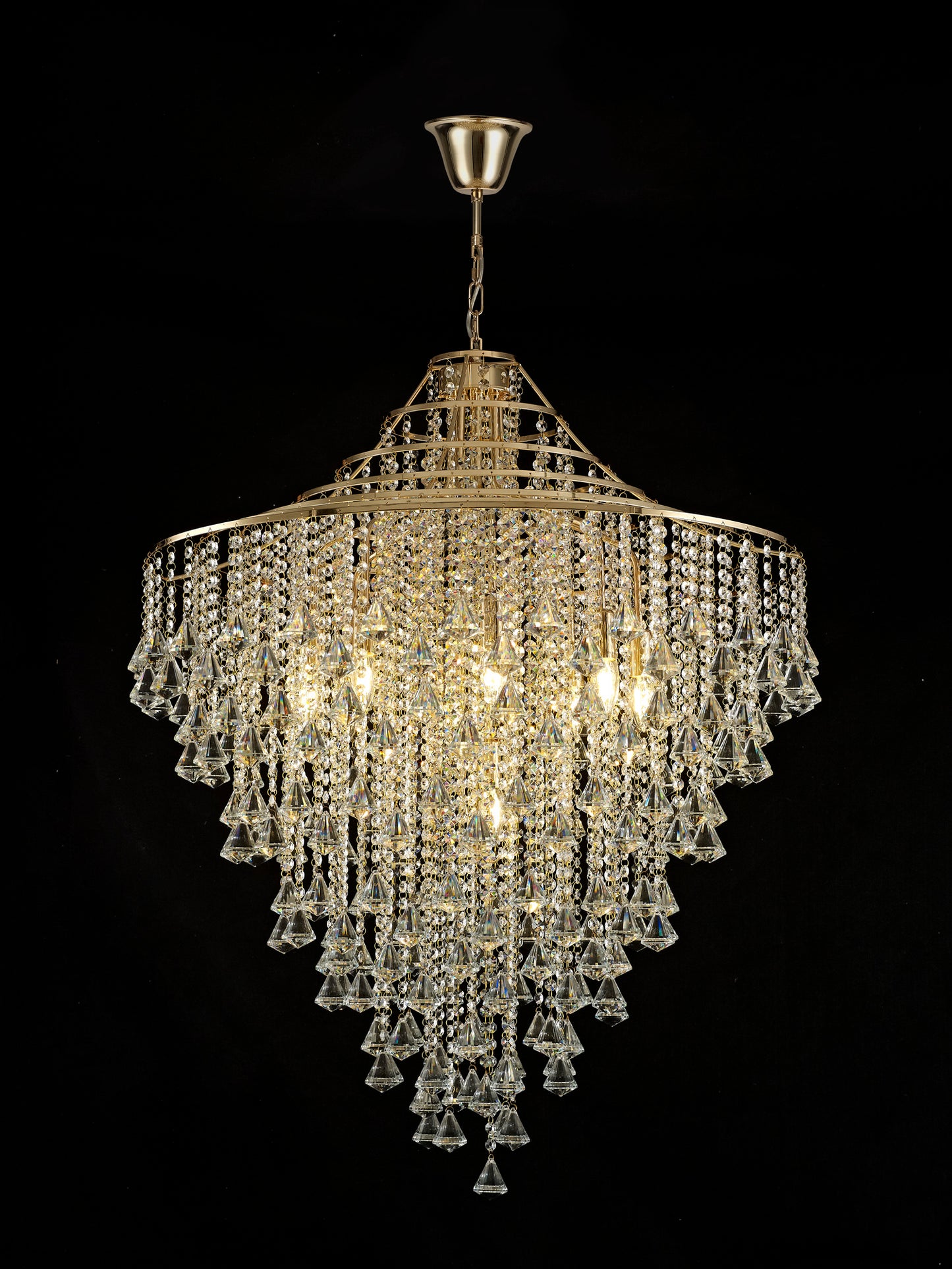 Liberty 9 Light Wide Crystal Pendant