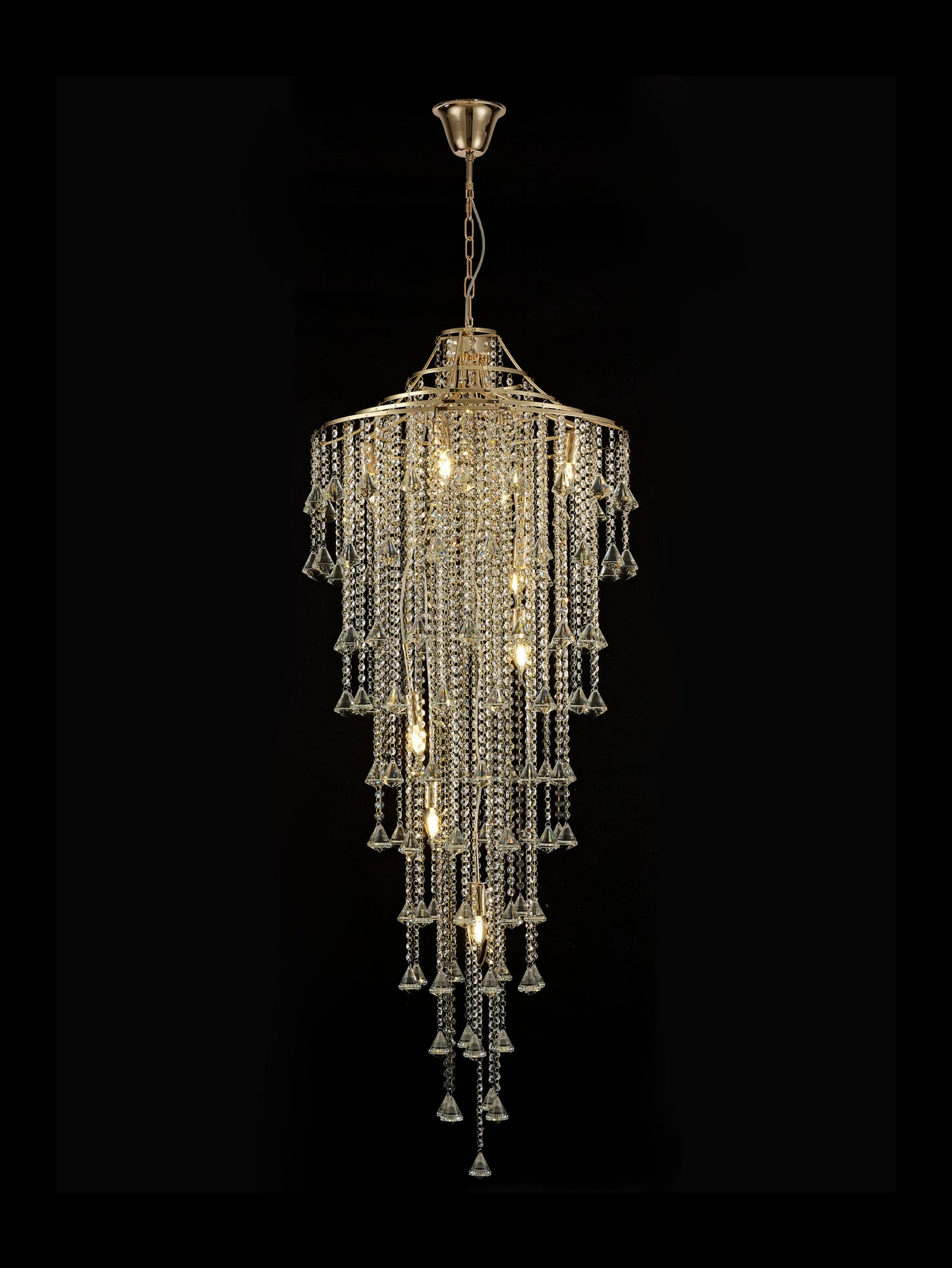 Liberty 9 Light Tall Crystal Pendant