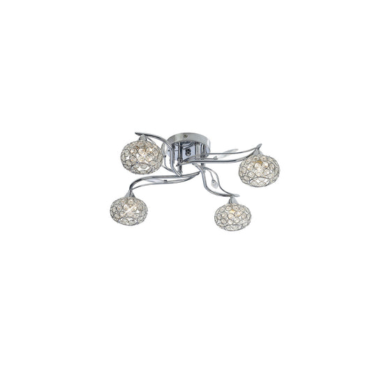 Sylvan Crystal 4 Light Flush