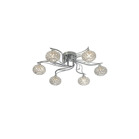 Sylvan Crystal 6 Light Flush