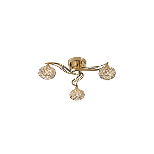 Sylvan Crystal 3 Light Flush