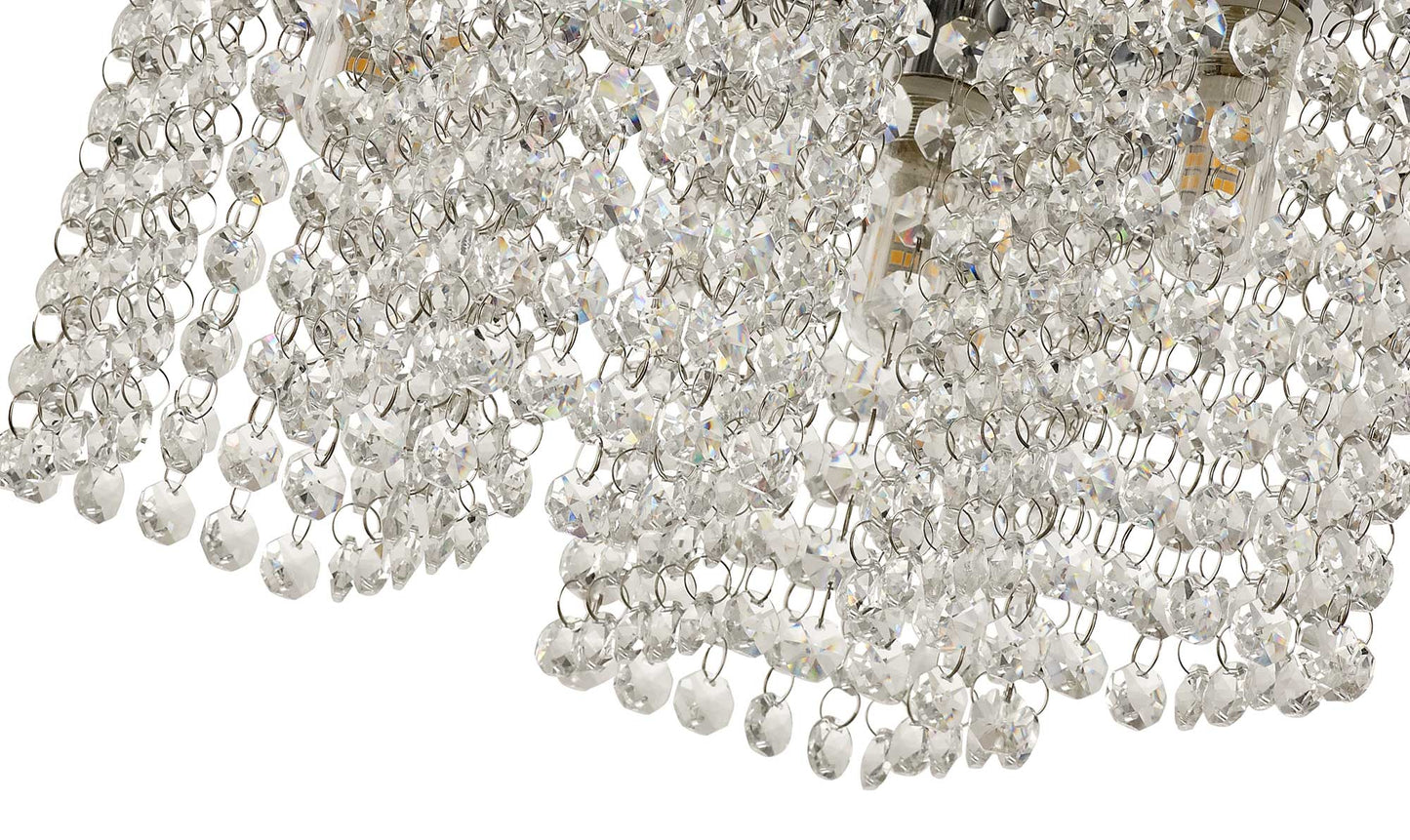 Devon 4 Light Crystal Semi-Flush - IP44