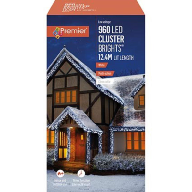 LED Cluster Lights - 960 White Lights