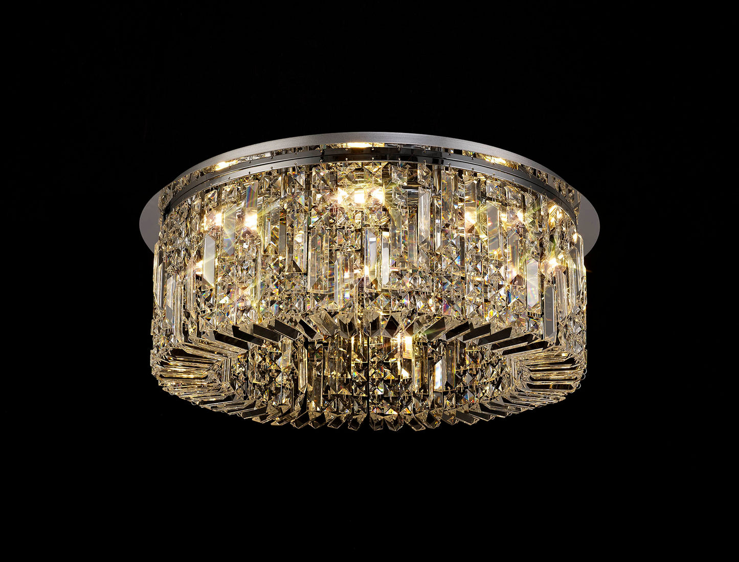 Regent Medium Chrome Flush Chandelier