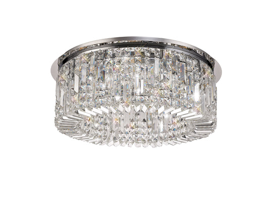 Regent Medium Chrome Flush Chandelier