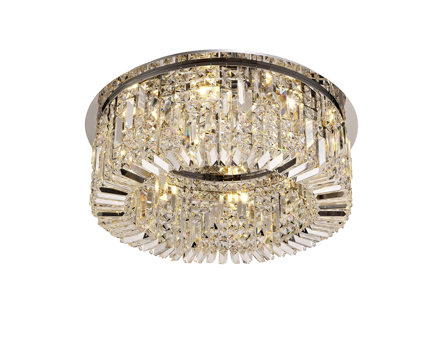 Regent Medium Chrome Flush Chandelier