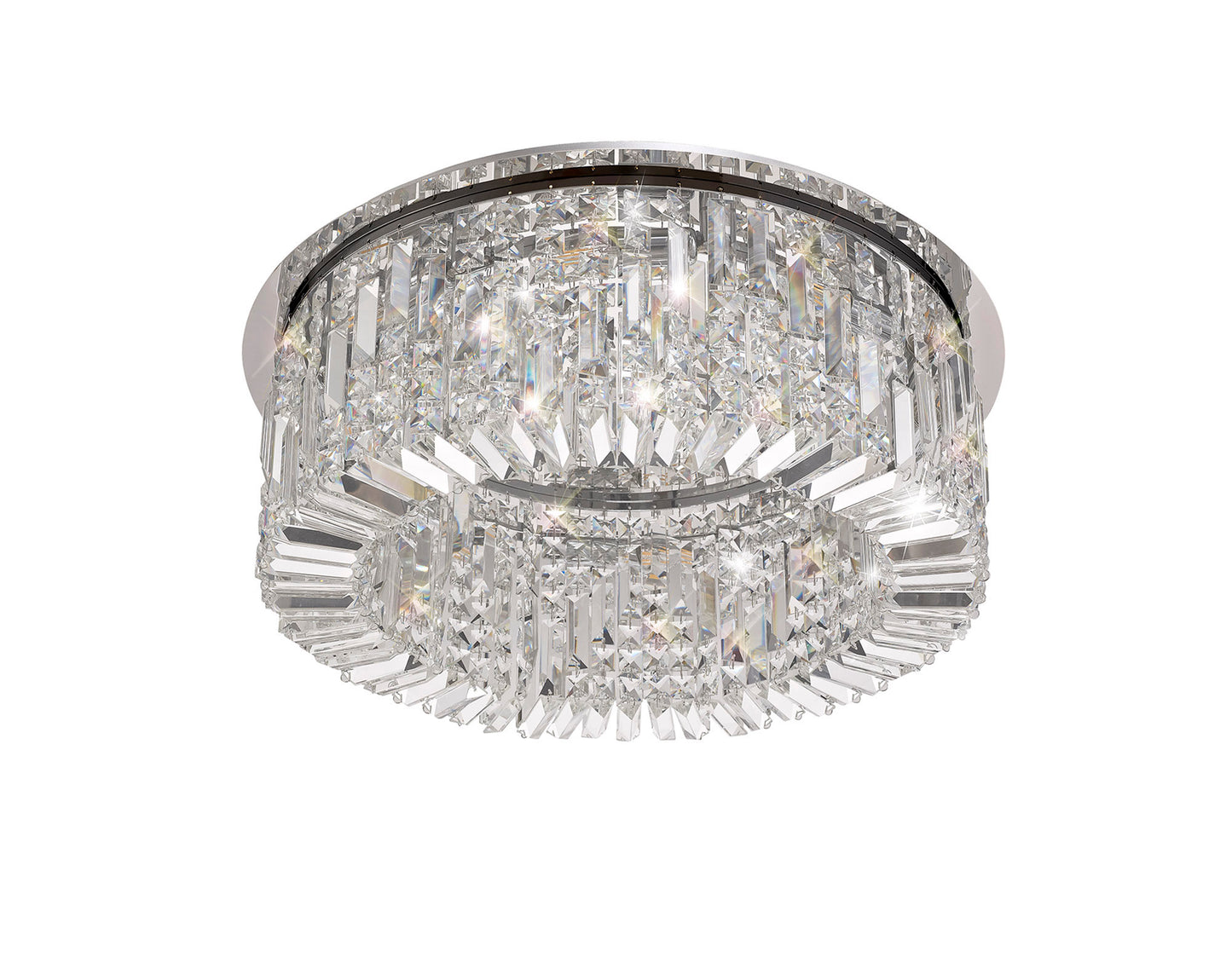 Regent Medium Chrome Flush Chandelier