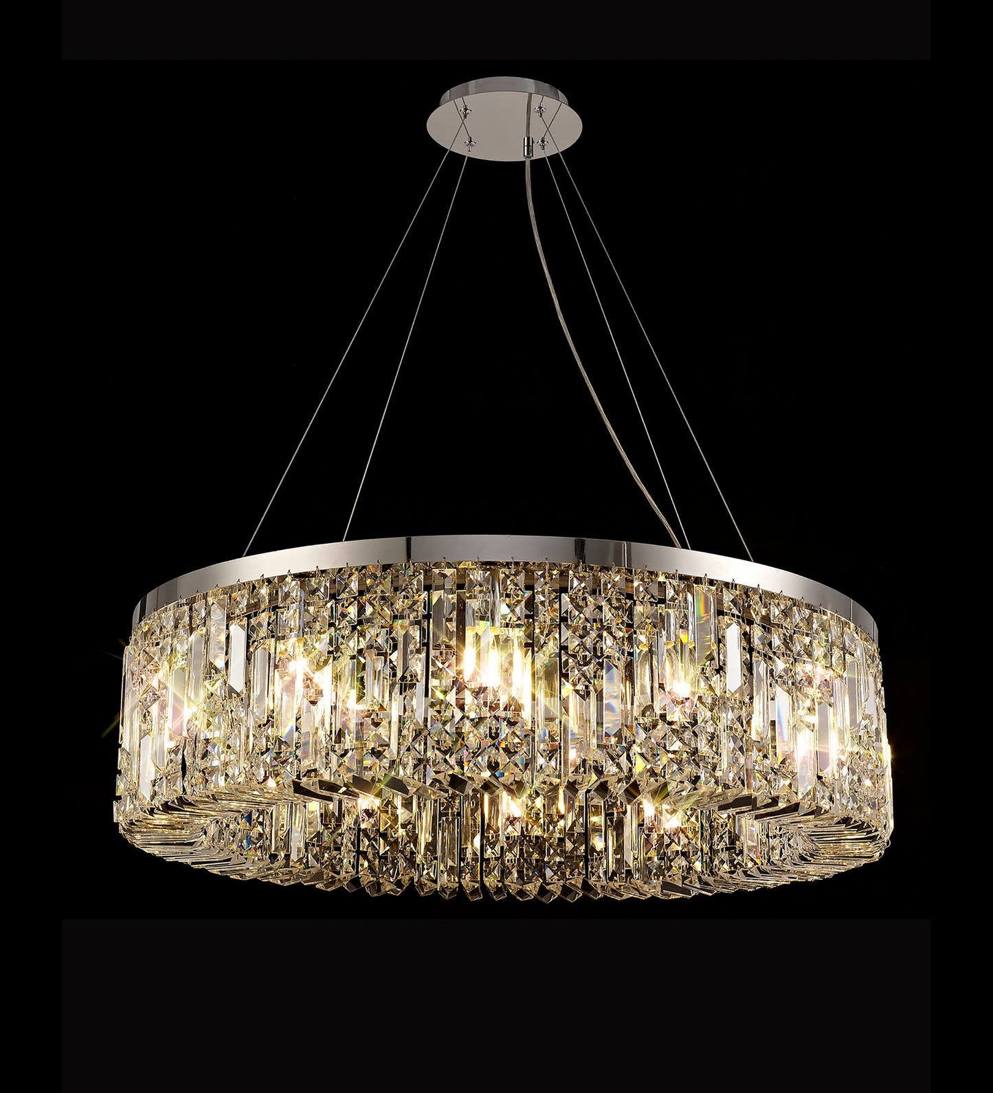 Regent Large Chrome Round Pendant