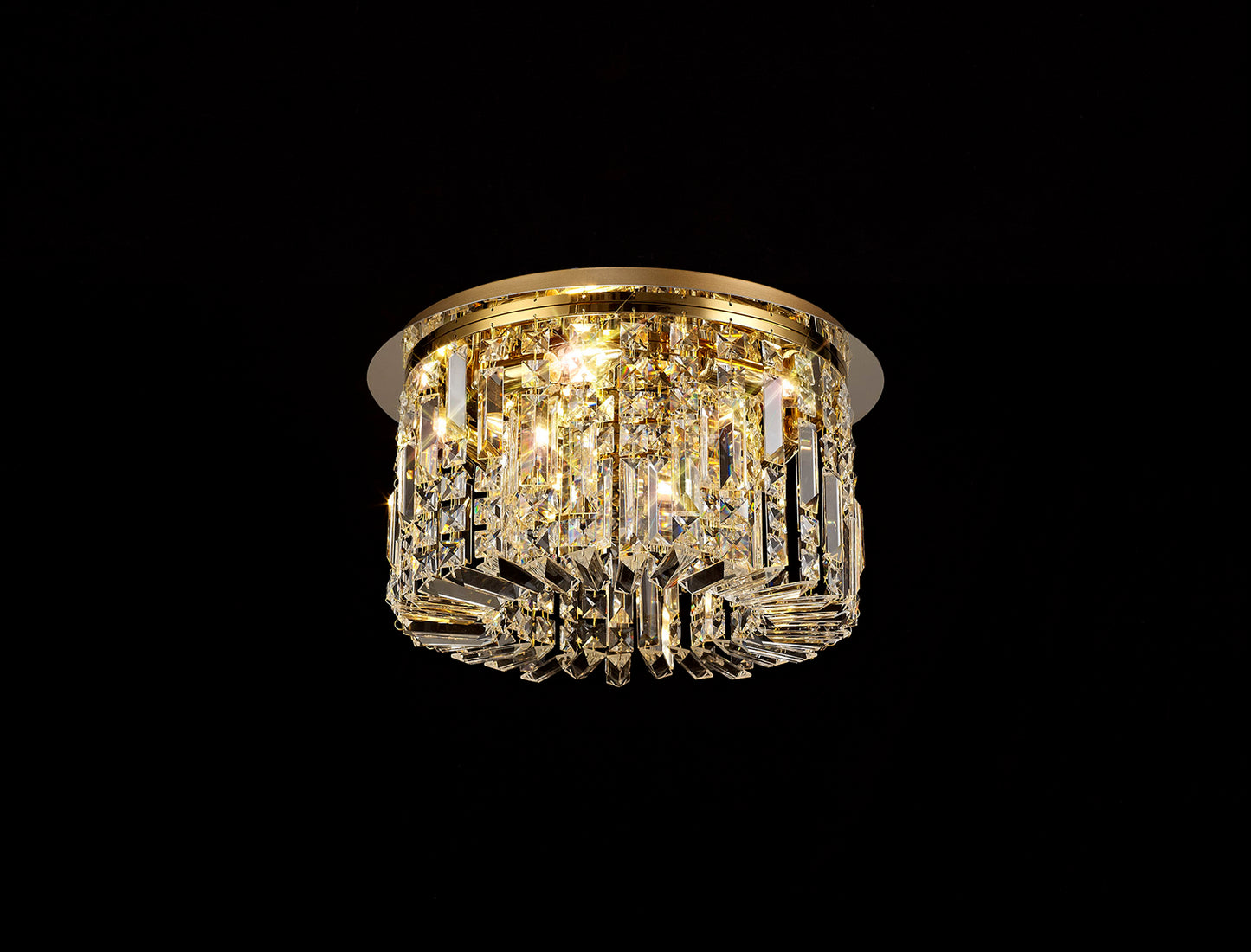 Regent Small Gold Flush Chandelier