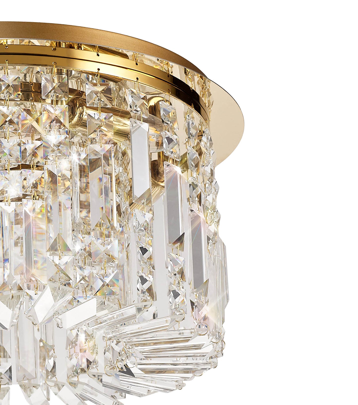 Regent Small Gold Flush Chandelier
