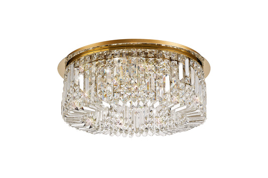 Regent Medium Gold Flush Chandelier