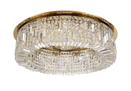 Regent Large Gold Flush Chandelier