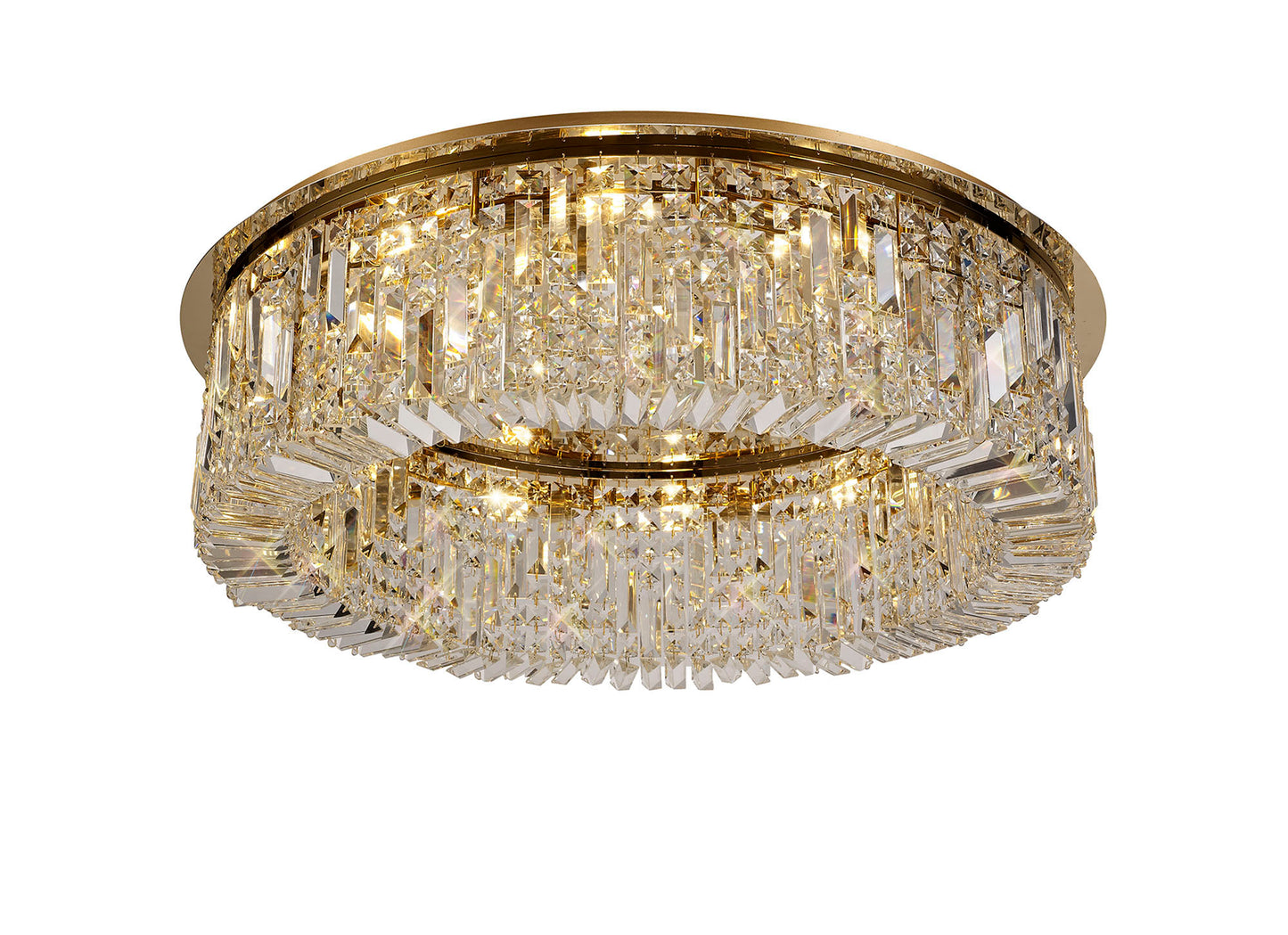 Regent Large Gold Flush Chandelier