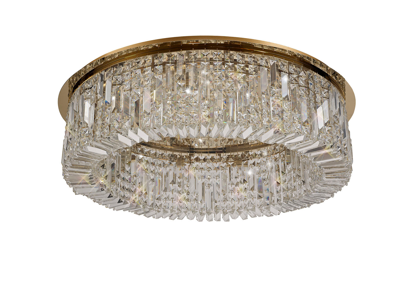 Regent Large Gold Flush Chandelier