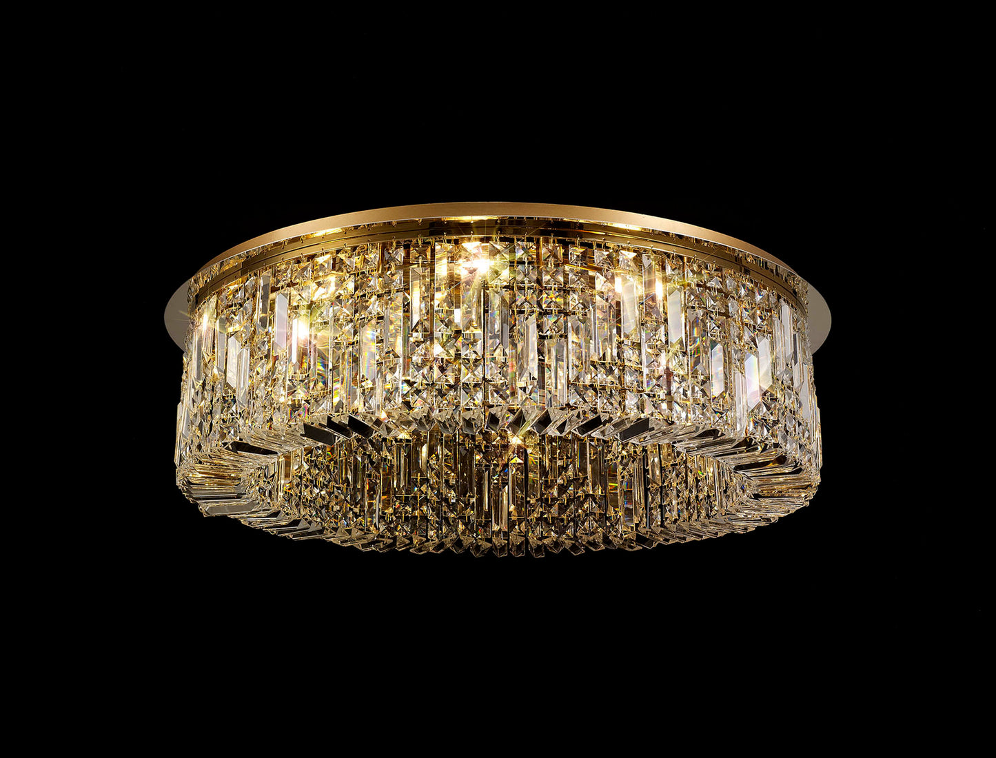 Regent Large Gold Flush Chandelier